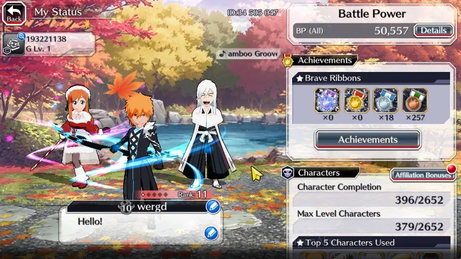 Bleach: Brave Souls Accounts Starter [GLOBAL]20K Orb|LV200(Ichigo Renewed,Jushiro Kido,Orihime 2