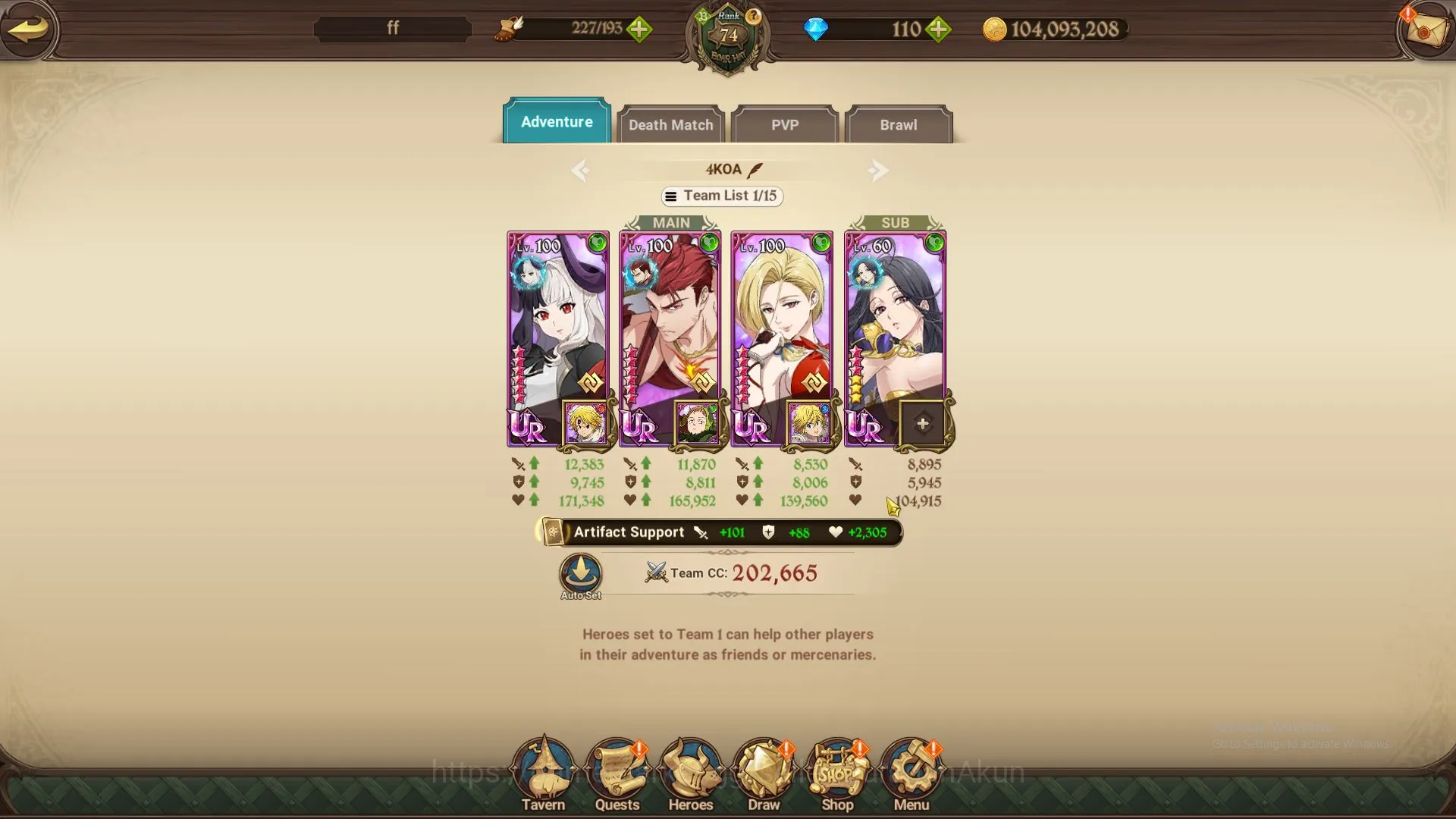 The Seven Deadly Sins: Grand Cross Accounts ASIA|1,9M CC, CH 15|2 UR + 110 Gems | Goddess, Tho image 4