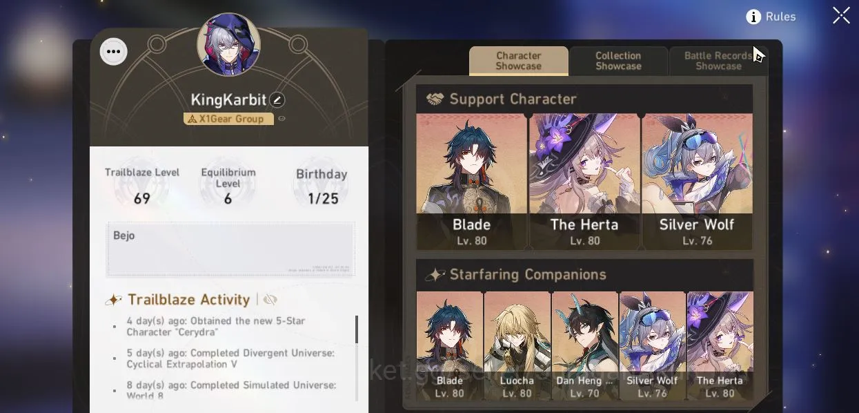 Honkai Star Rail Mid Game ASIA|TL69|12 Limited[(The Herta+Sign,Phainon,Ceydr image 1