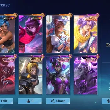 Mobile Legends: Bang Bang Accounts Collector Global|321 Skin|KOF Dyrroth,Luckybox Karina Hayabusa Moskov,Valentine