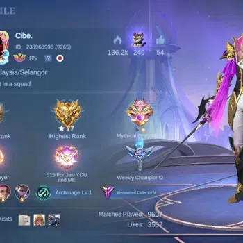 Mobile Legends: Bang Bang Accounts Collector Global|Skin 239|Renowned|Collector Natalia,PACE Fanny,Blazing