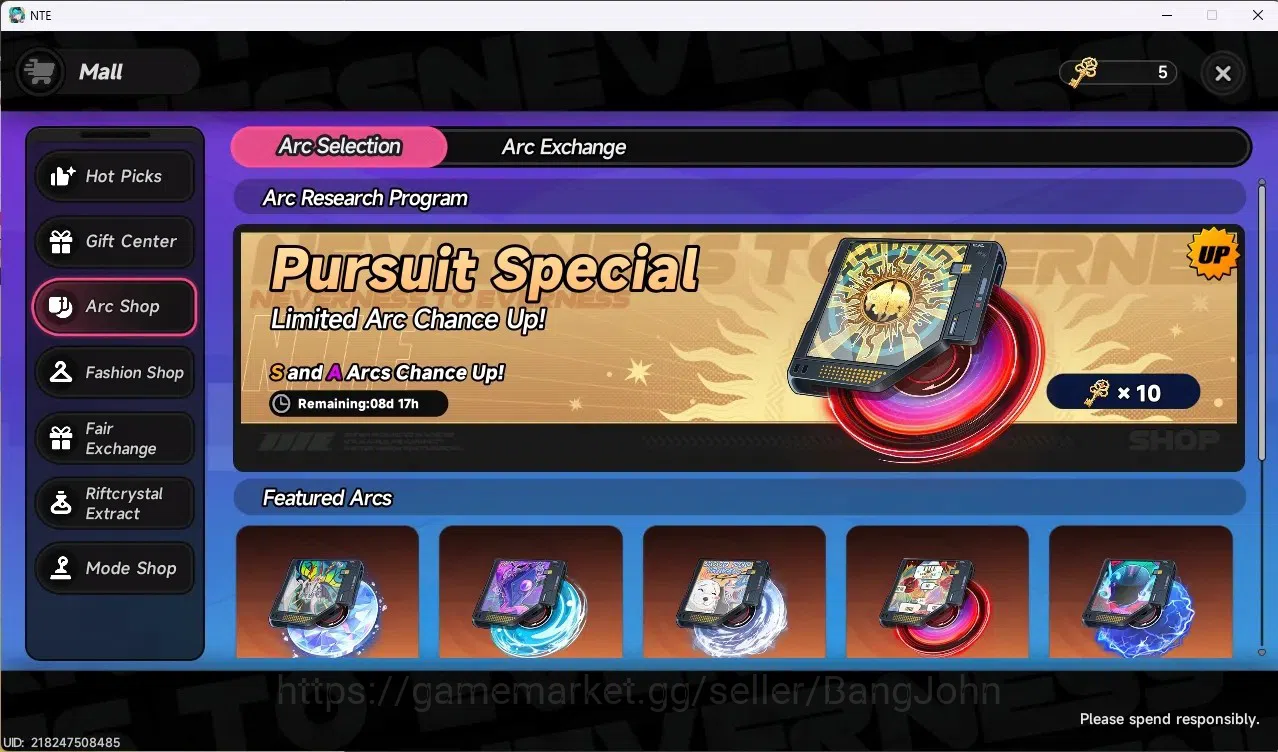 Neverness to Everness Accounts SEA|Hunter Lv 3|5 S-Class/1 Limited [Lacrimosa],Da image 5