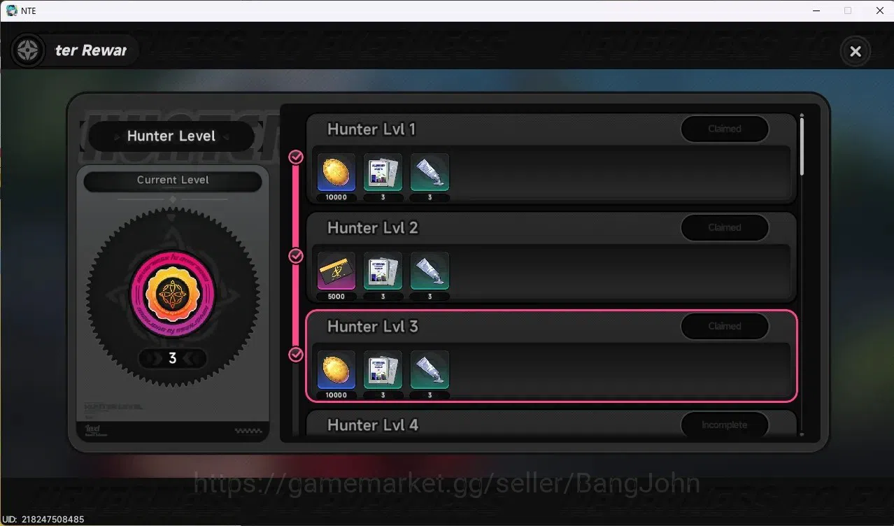Neverness to Everness Accounts SEA|Hunter Lv 3|5 S-Class/1 Limited [Lacrimosa],Da image 6