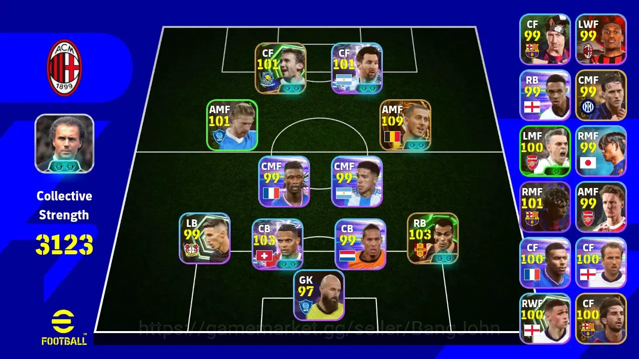 eFootball Accounts ANDROID|PW 3123|Eden Hazard Big Time,Manuel Akanji image 7