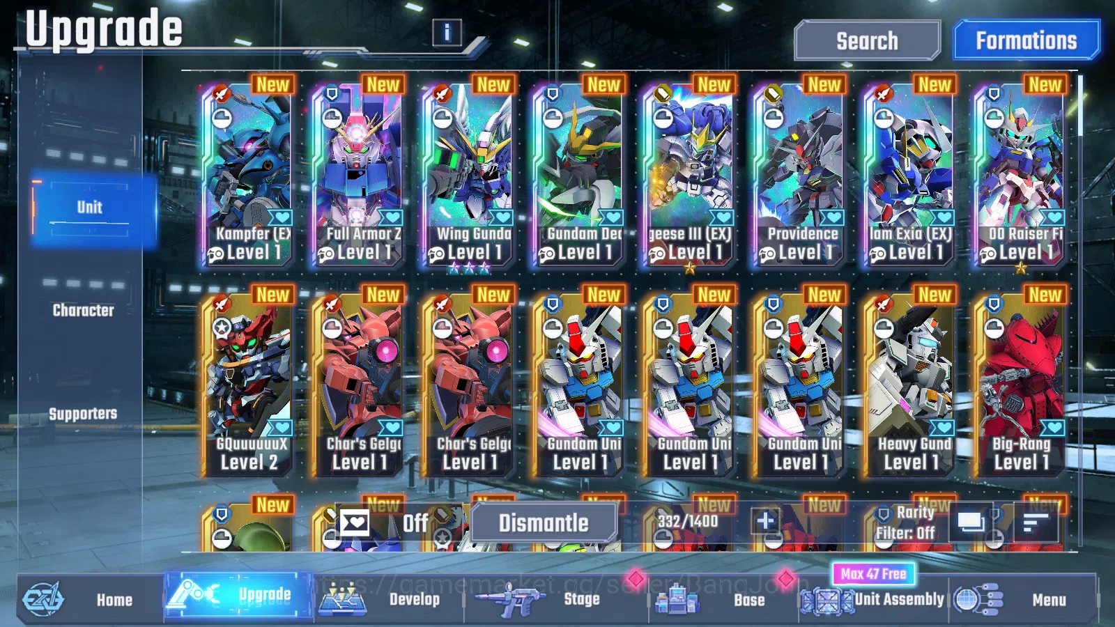 SD Gundam G Generation ETERNAL Accounts Global Rank Lv1 FreshStory 51k Diamond | 8 URGundam MLB WingGundamZero(EX), LB1 2