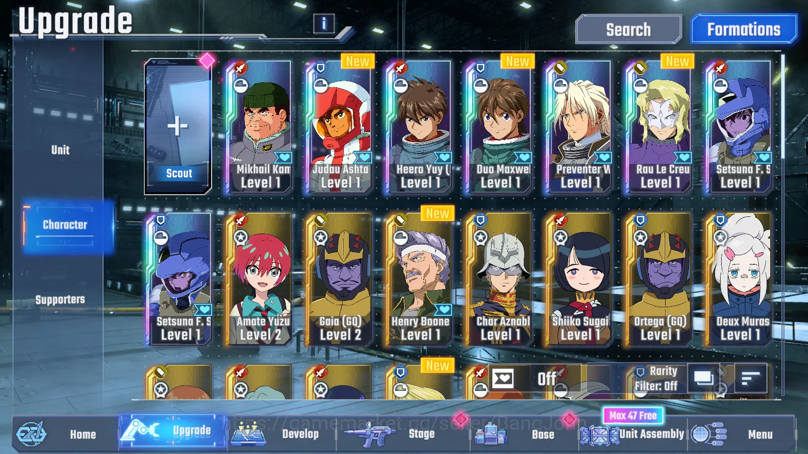 SD Gundam G Generation ETERNAL Accounts Global Rank Lv1 FreshStory 51k Diamond | 8 URGundam MLB WingGundamZero(EX), LB1 4