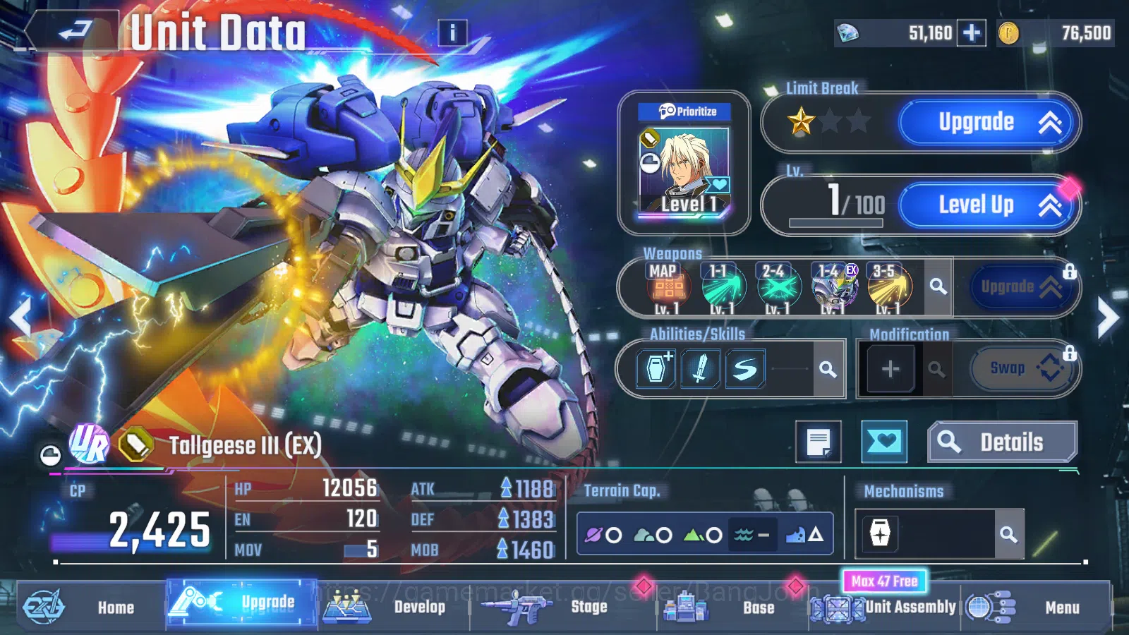 SD Gundam G Generation ETERNAL Accounts Global Rank Lv1 FreshStory 51k Diamond | 8 URGundam MLB WingGundamZero(EX), LB1 9