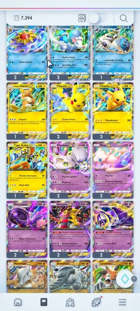 Pokémon TCG Pocket Accounts EN 7,3K Card|143 EX|3 Crown [Roaring Moon,Lunala,B image 15