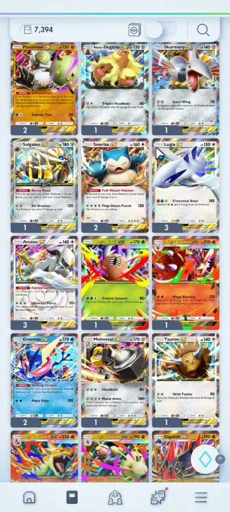 Pokémon TCG Pocket Accounts EN 7,3K Card|143 EX|3 Crown [Roaring Moon,Lunala,B image 16