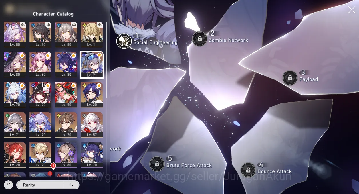 Honkai Star Rail Accounts Mid Game ASIA [TL65] 5 Limited (Castorice,RM, The Herta+Sign,SW E1,Sparkle,Rappa) Jingliu, Etc 3