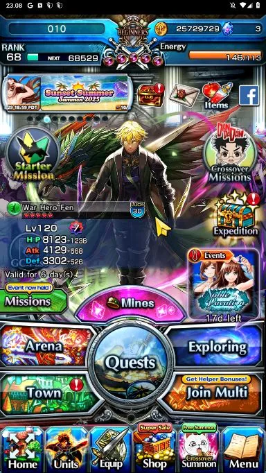Grand Summoners Starter Global|Rank 68|19 Ascend [WH FenTW,JijiTW,FernTW,M image 1
