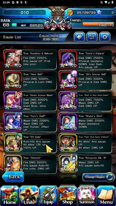 Grand Summoners Accounts Starter Global|Rank 68|19 Ascend [WH FenTW,JijiTW,FernTW,MomoTW,AinzTW,Veldora,etc]+SpArt 3