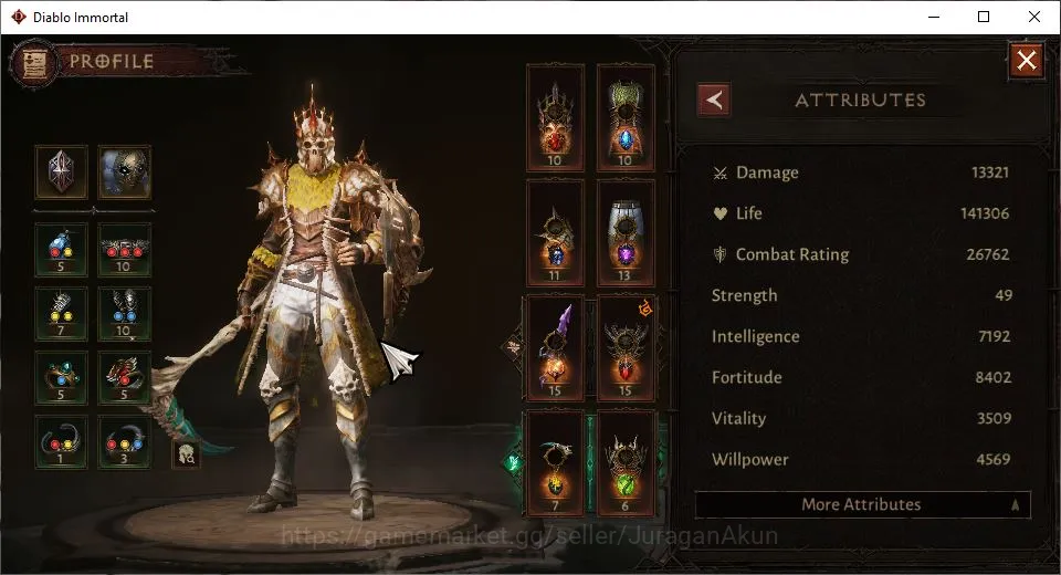 Diablo Immortal Accounts NA-Chains of Honor|Lv60(272) Necromancer|26K CR|Re image 2