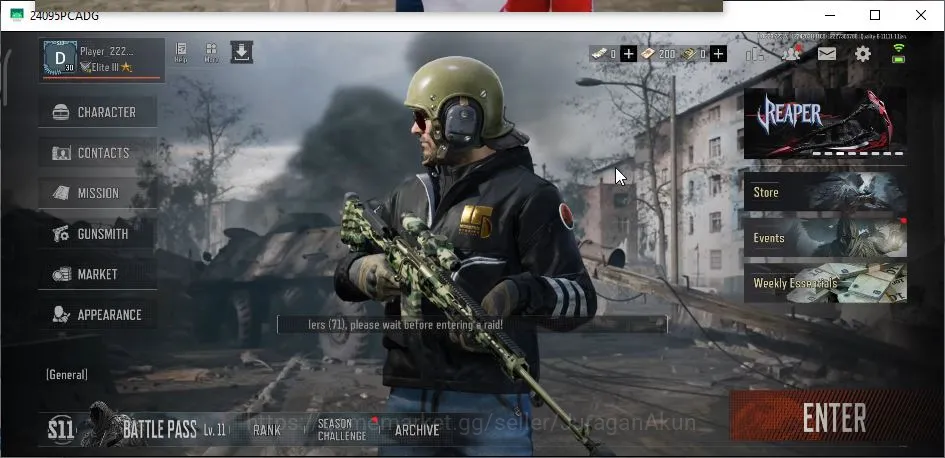 Arena Breakout High-End [MOBILE] Lv30|SV 17M|CV 13M|Ready Raid|MF Hoodie|S image 1