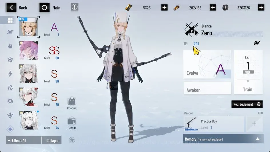 Punishing: Gray Raven Accounts Mid-Game Asia|BC 5.3K, BlueC 2.3K|SS Ishmael+Sign,CW+Sign,Obliv+B5, etc|2 Char Selector|Log 4