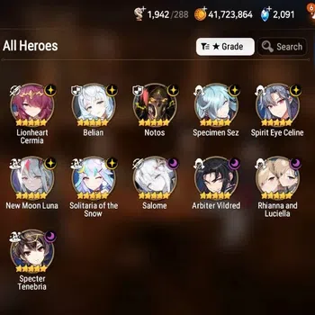 Epic Seven Mid-Tier Asia Unverif| 11 ML (Notos, Rhianna and Luciella,  image 1