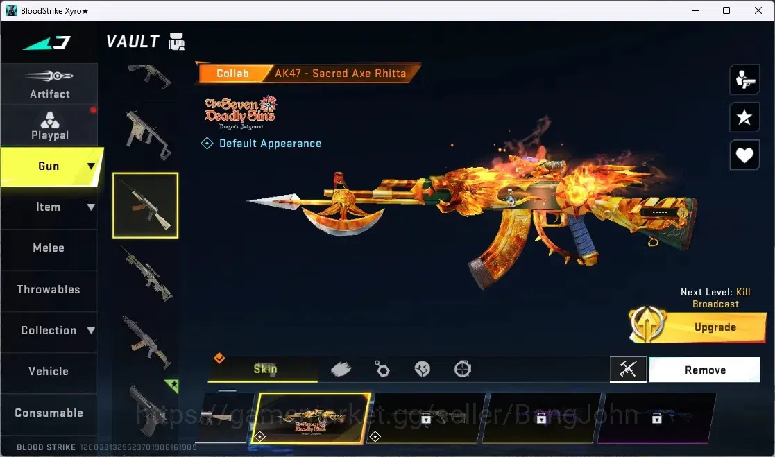 Blood Strike Accounts ASIA | 3 7DS: AK47,Kar98k,QBZ98 | 1 TR:FN2000 | 2  image 8