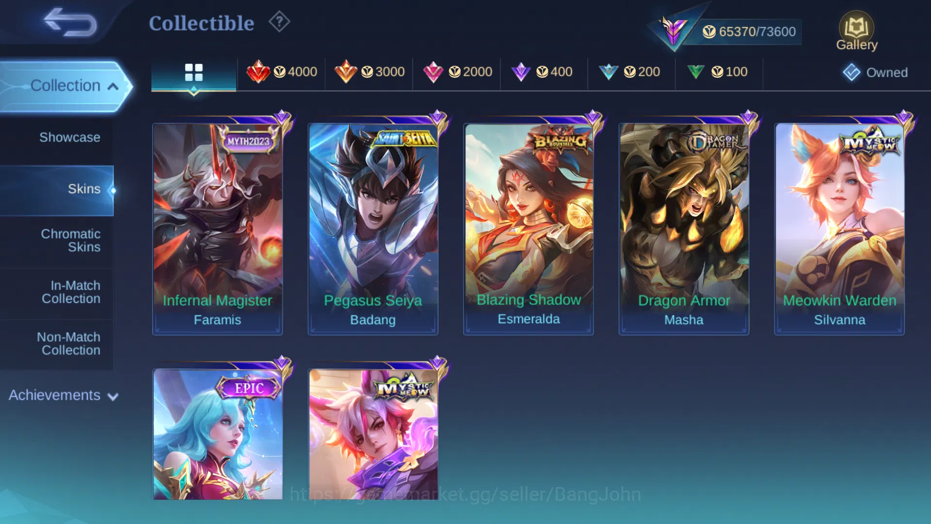 Mobile Legends: Bang Bang Accounts Skin 288 | Emblem Max | Recall Epic RECALL | KOF K image 12