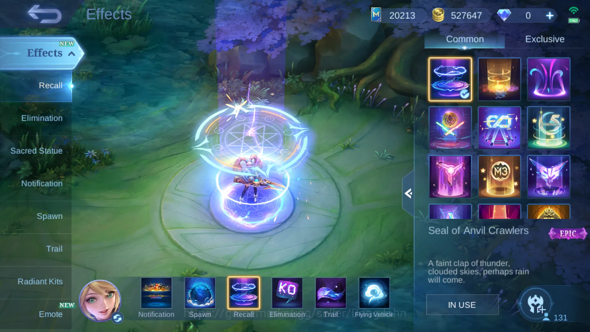 Mobile Legends: Bang Bang Accounts Skin 288 | Emblem Max | Recall Epic RECALL | KOF K image 16