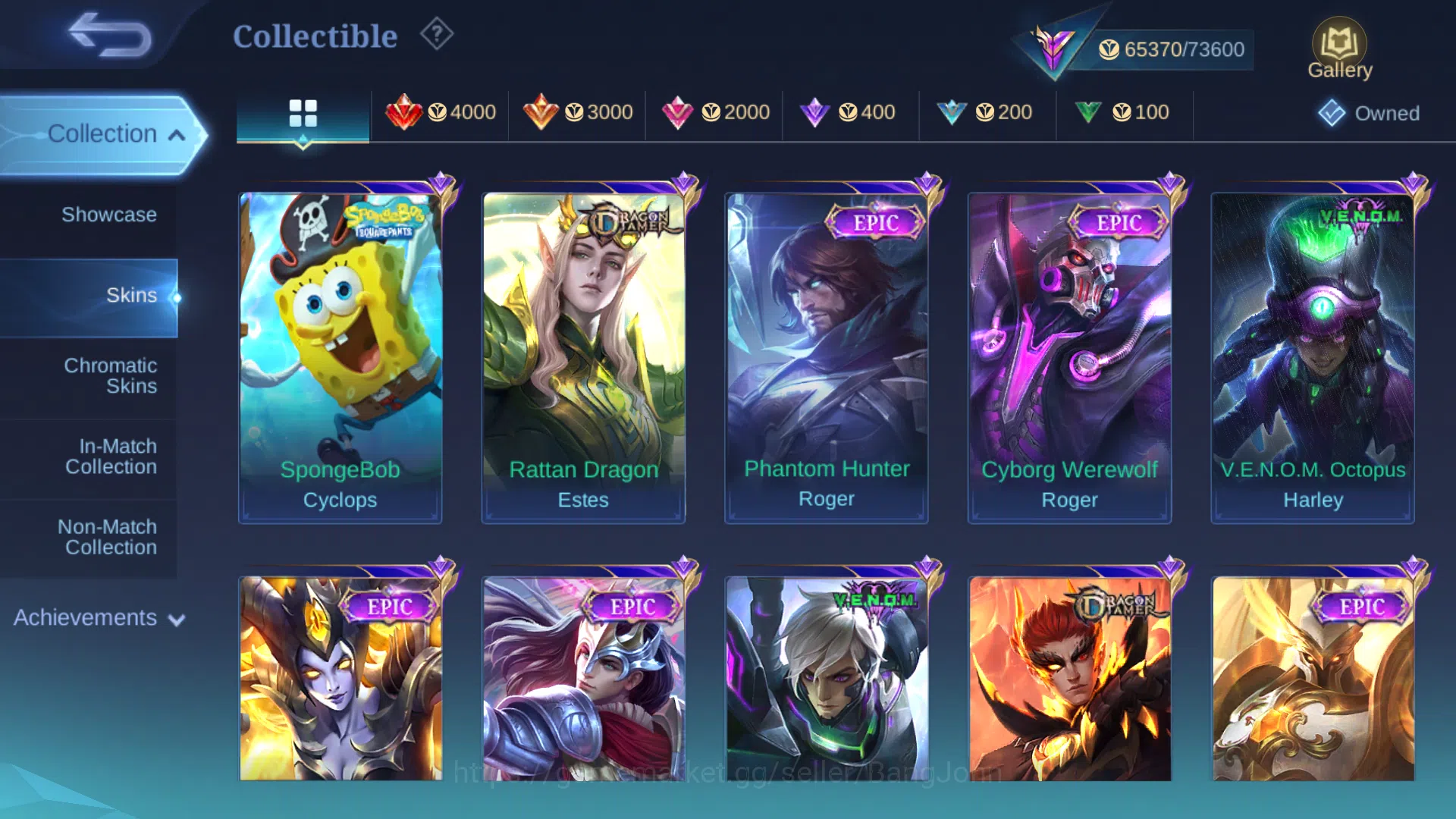 Mobile Legends: Bang Bang Accounts Skin 288 | Emblem Max | Recall Epic RECALL | KOF K image 9