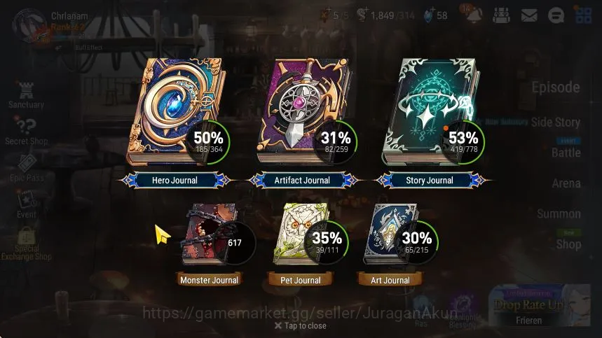 Epic Seven Accounts Mid-Tier Asia verif|MidGame|18 ML(Lady Scales,LW Peira,US Choux,etc)Limited Young Senya,AS 2