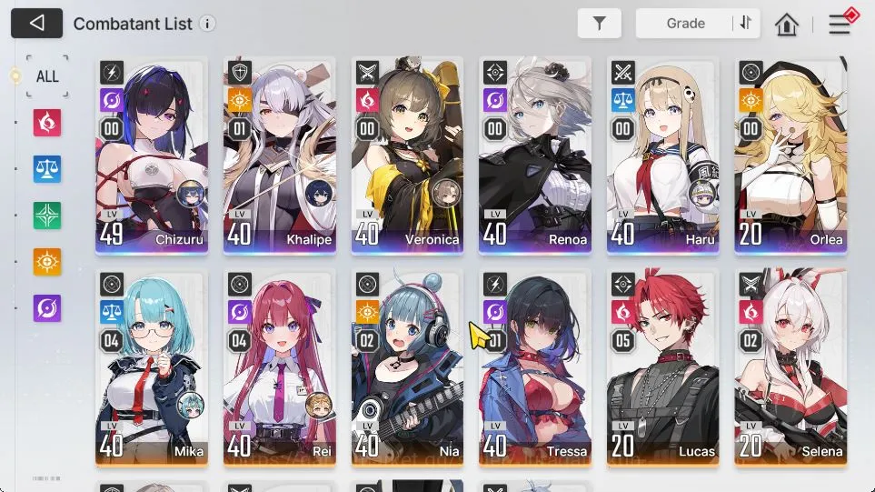 Chaos Zero Nightmare Accounts GLOBAL Lv40|1,3K Crystal|6 SSR 2 Limit 3