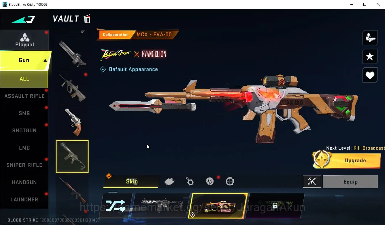Blood Strike Accounts Mid-Tier Asia|Fresh Starter|Collab Eva (MCX-Eva00)|Eternal MP5-Dominator|2 Ultra 5