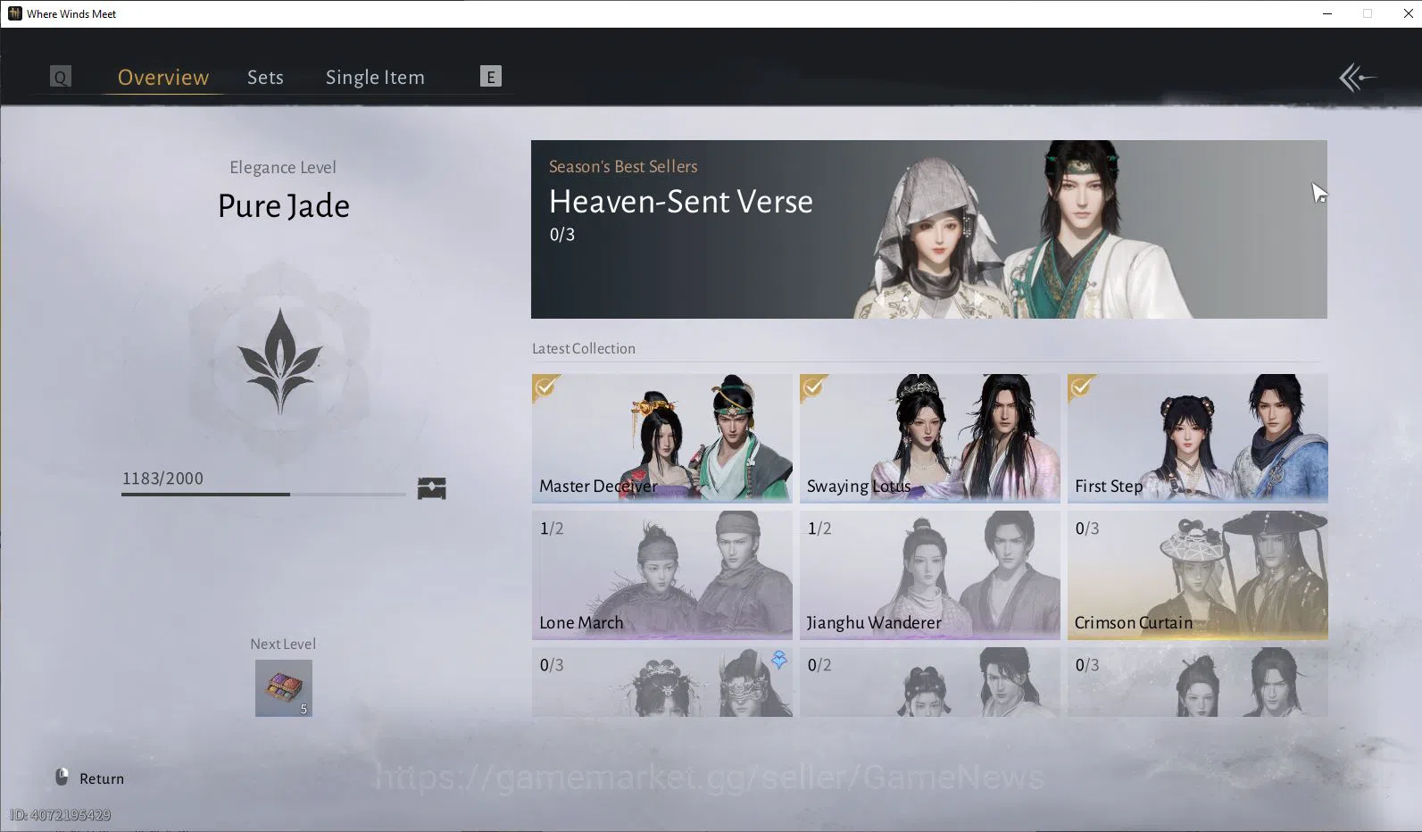 Where Winds Meet Accounts GLOBAL Lv5| Fresh Starter| 1 Harmoni Core, Anthem  image 8