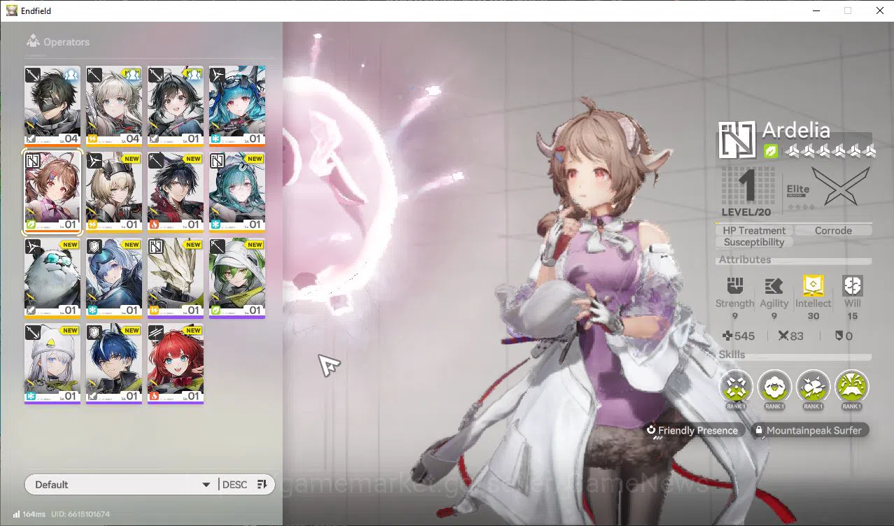 Arknights: Endfield Accounts NA/EU Lv2 | 2SSR (Ardelia,Last Rite) + 7SR Operators |4 5*WP |100 Oro+3 2