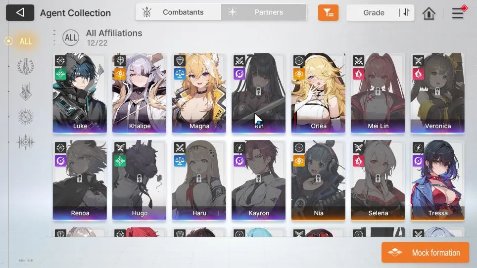 Chaos Zero Nightmare Accounts GLOBAL Lv24| 4SSR(Luke,Khalipe,Magna,Orlea)+8SR(Maribell,Lucas,etc)+9SR 4
