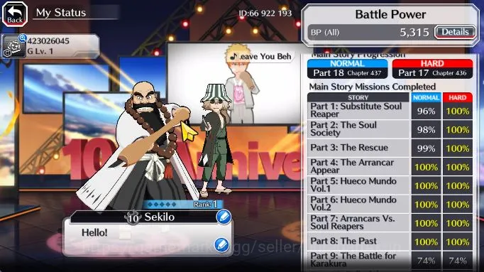 Bleach: Brave Souls Accounts GLB BP 5K 20k Orbs|Best Starter| Ichibe ThousandYe image 3