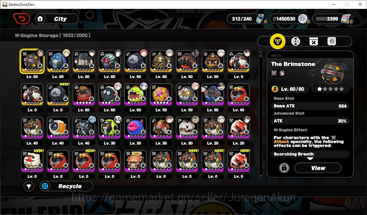 Zenless Zone Zero Accounts End-Game Asia IK 57|10 Limited 4 Sign(Yixuan,Vivian,Yuzuha)+4 STD|15 S BG+3 WEngine|Wise|Take 4