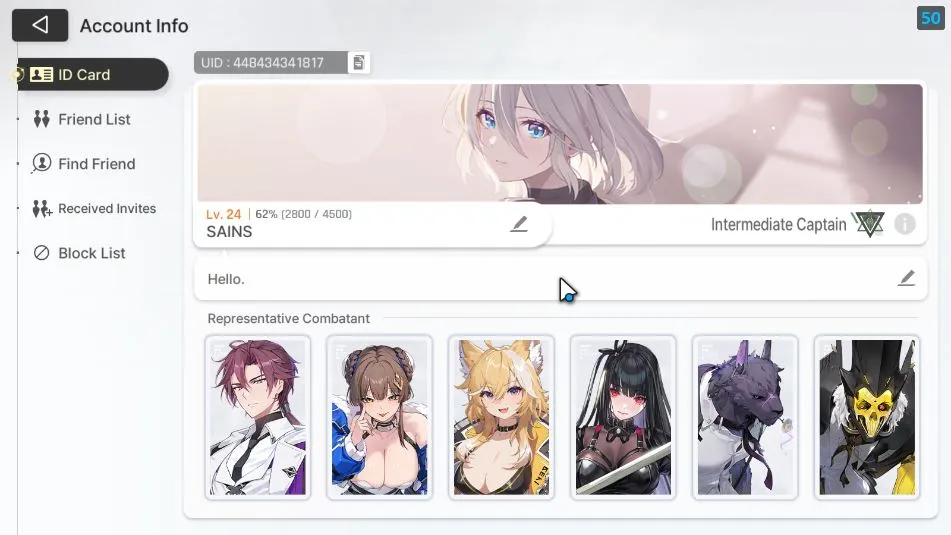 Chaos Zero Nightmare Accounts GLOBAL LV24| 5SSR(KayronM1 Yuki Magna Rin Hugo)+ 8SR(CassiusM1,LucasM3,BerylM3,Etc) 13SR 2