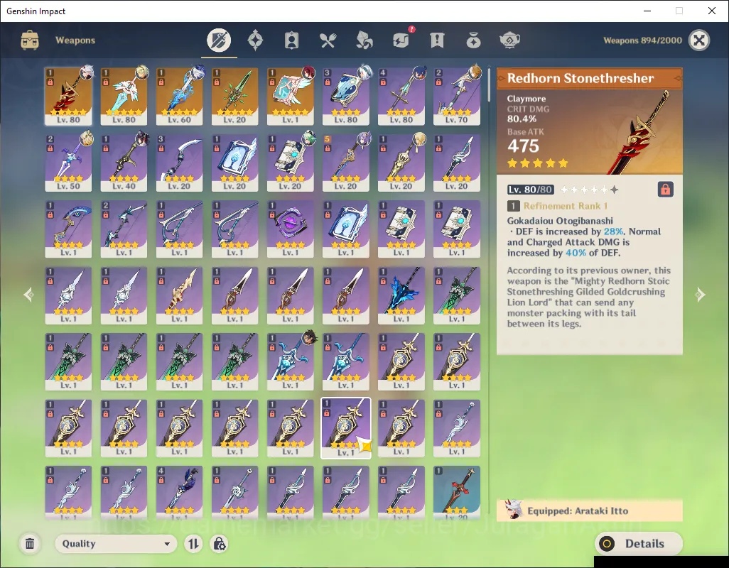 Genshin Impact Accounts ASIA |AR 55|6Limited 5+(5*Weapon)Arrataki Itto,Fur image 2