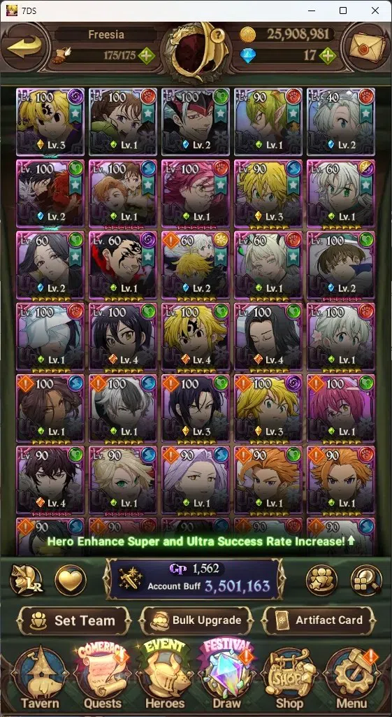 The Seven Deadly Sins: Grand Cross Accounts ASIA|3,5M CC|10 LS,17 Dm|4 LR+9 UR+Collab OVERLORD image 3
