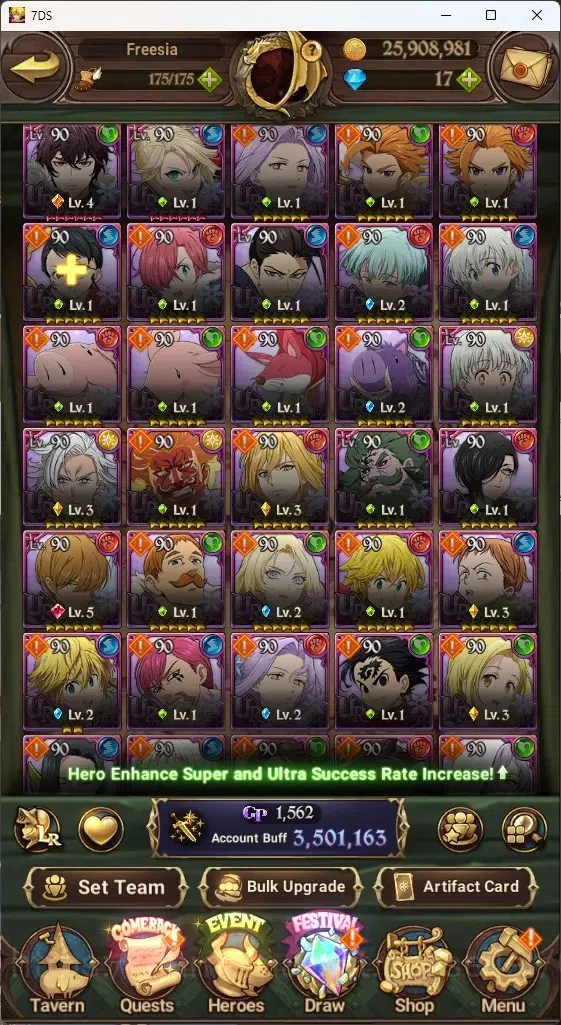 The Seven Deadly Sins: Grand Cross Accounts ASIA|3,5M CC|10 LS,17 Dm|4 LR+9 UR+Collab OVERLORD image 4