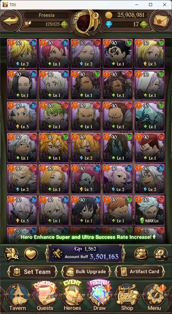 The Seven Deadly Sins: Grand Cross Accounts ASIA|3,5M CC|10 LS,17 Dm|4 LR+9 UR+Collab OVERLORD image 5