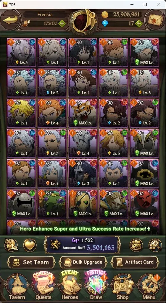 The Seven Deadly Sins: Grand Cross Accounts ASIA|3,5M CC|10 LS,17 Dm|4 LR+9 UR+Collab OVERLORD image 6