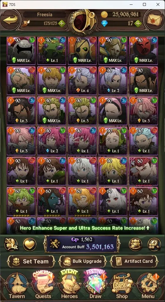 The Seven Deadly Sins: Grand Cross Accounts ASIA|3,5M CC|10 LS,17 Dm|4 LR+9 UR+Collab OVERLORD image 7