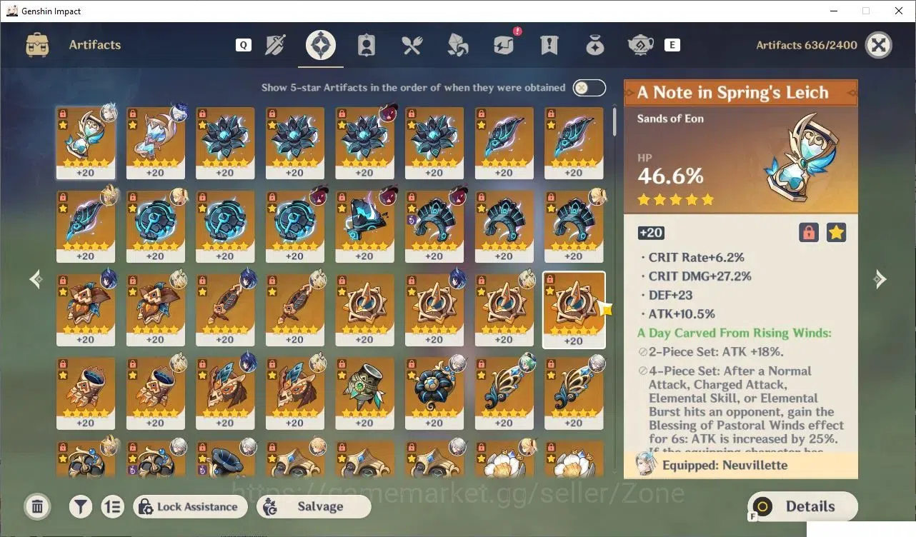 Genshin Impact Accounts ASIA|AR 56| 6 LIMITED CHAR Premium Neuvilette (Fur image 10