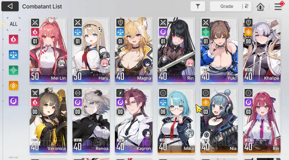 Chaos Zero Nightmare Accounts GLOBAL LV 41|9 SSR(YukiM1,MeiLinM1,HaruM1,RinM1,MagnaM1,Khalipe,Etc)+ 11 3