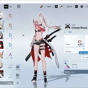 Punishing: Gray Raven Accounts Starter NA|Lv 45|11k BC|S Lucia Crimson Weave & S No 21 Feral|1 S Omniframe & 1 Wp