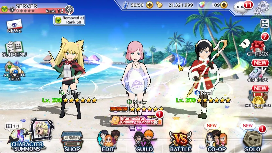 Bleach: Brave Souls Accounts Mid-Tier [GLOBAL]Best Starter|All Fresh Story|Macy Swimsuit, Noel Christmas,etc|CheckSS(BBS1764)