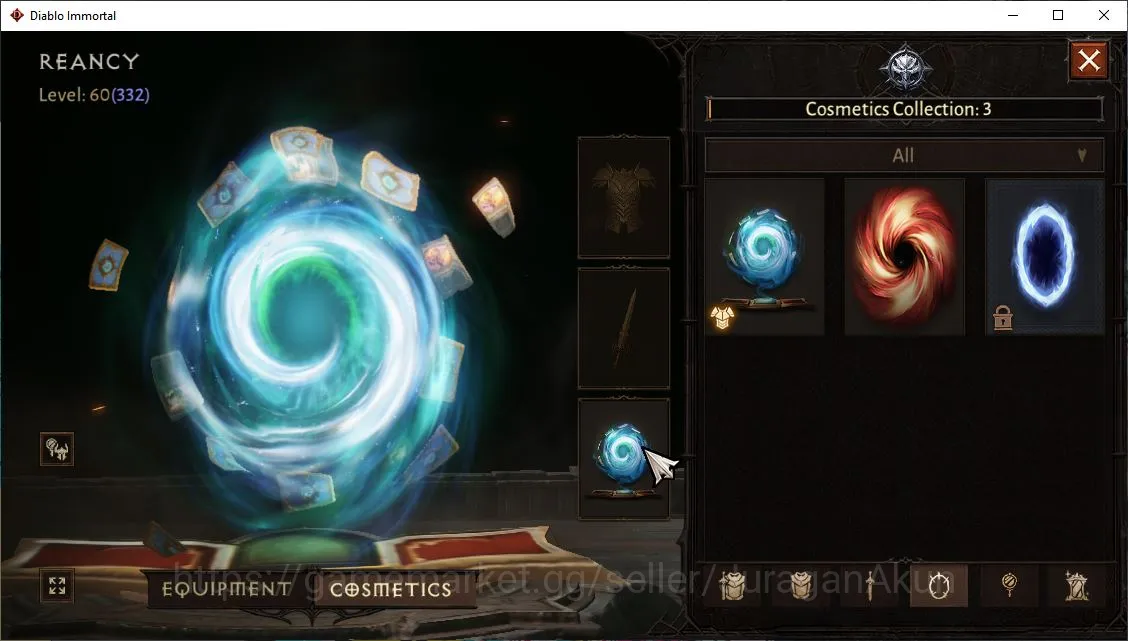 Diablo Immortal Accounts Mid-Tier SEA-ANU|Lv60(332)Demon Hunter|29k CR|Reso 570|Hell III|Paragon Harbinger|Hell 4