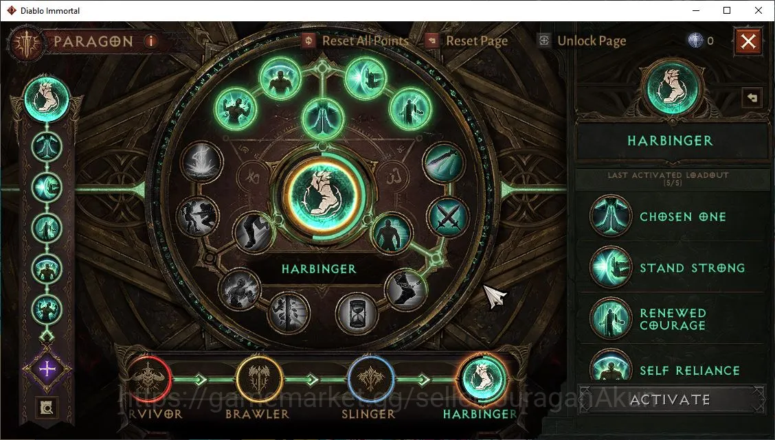 Diablo Immortal Accounts Mid-Tier SEA-ANU|Lv60(332)Demon Hunter|29k CR|Reso 570|Hell III|Paragon Harbinger|Hell 5