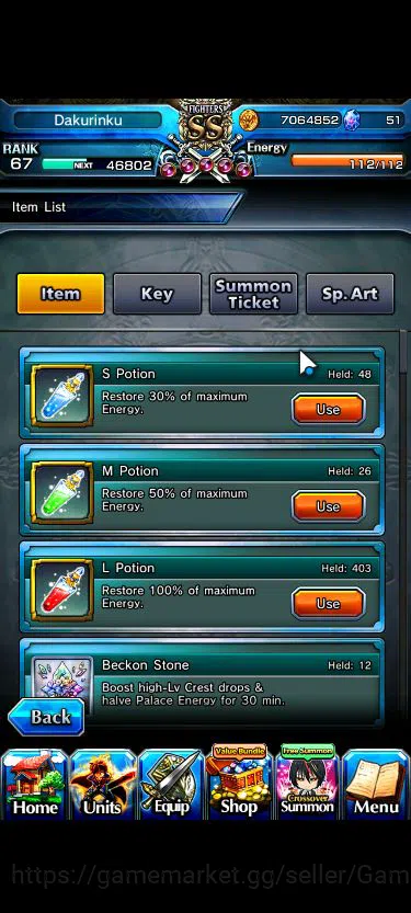 Grand Summoners Accounts Mid-Game Global|Rank 67|1 Sp Art|13 Ascend+3 TW|[Emiya,Chloe,Strak,Jakuzure]+TW,Roy,S Miyu,Etc|Lpot 2