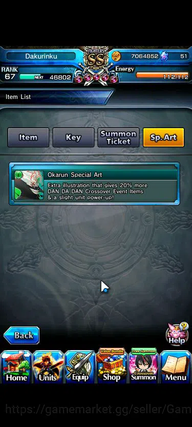 Grand Summoners Accounts Mid-Game Global|Rank 67|1 Sp Art|13 Ascend+3 TW|[Emiya,Chloe,Strak,Jakuzure]+TW,Roy,S Miyu,Etc|Lpot 3