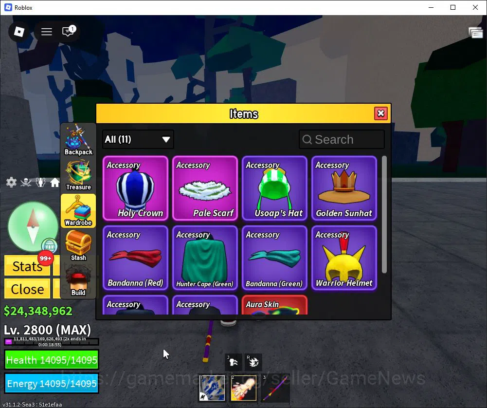 Roblox Accounts Blox Fruit |Lv Max + Dough,GodHuman|24M Beli 46K Frag|5 Legend Weap 1 Myth Fruit |Human V1|Unverif(RBL929) 4