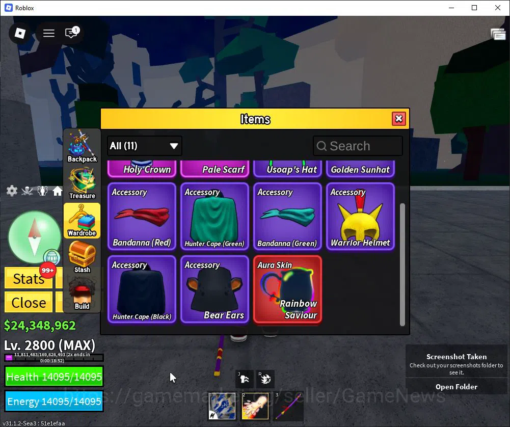 Roblox Accounts Blox Fruit |Lv Max + Dough,GodHuman|24M Beli 46K Frag|5 Legend Weap 1 Myth Fruit |Human V1|Unverif(RBL929) 5