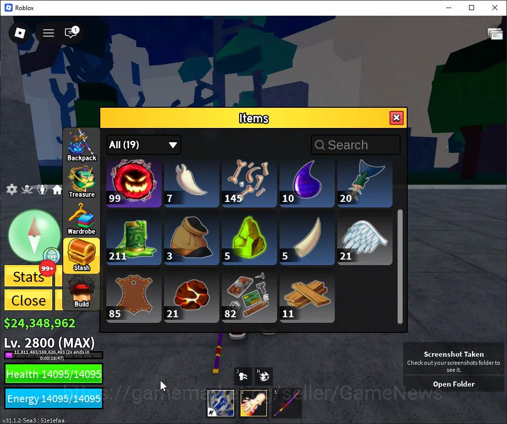 Roblox Accounts Blox Fruit |Lv Max + Dough,GodHuman|24M Beli 46K Frag|5 Legend Weap 1 Myth Fruit |Human V1|Unverif(RBL929) 7